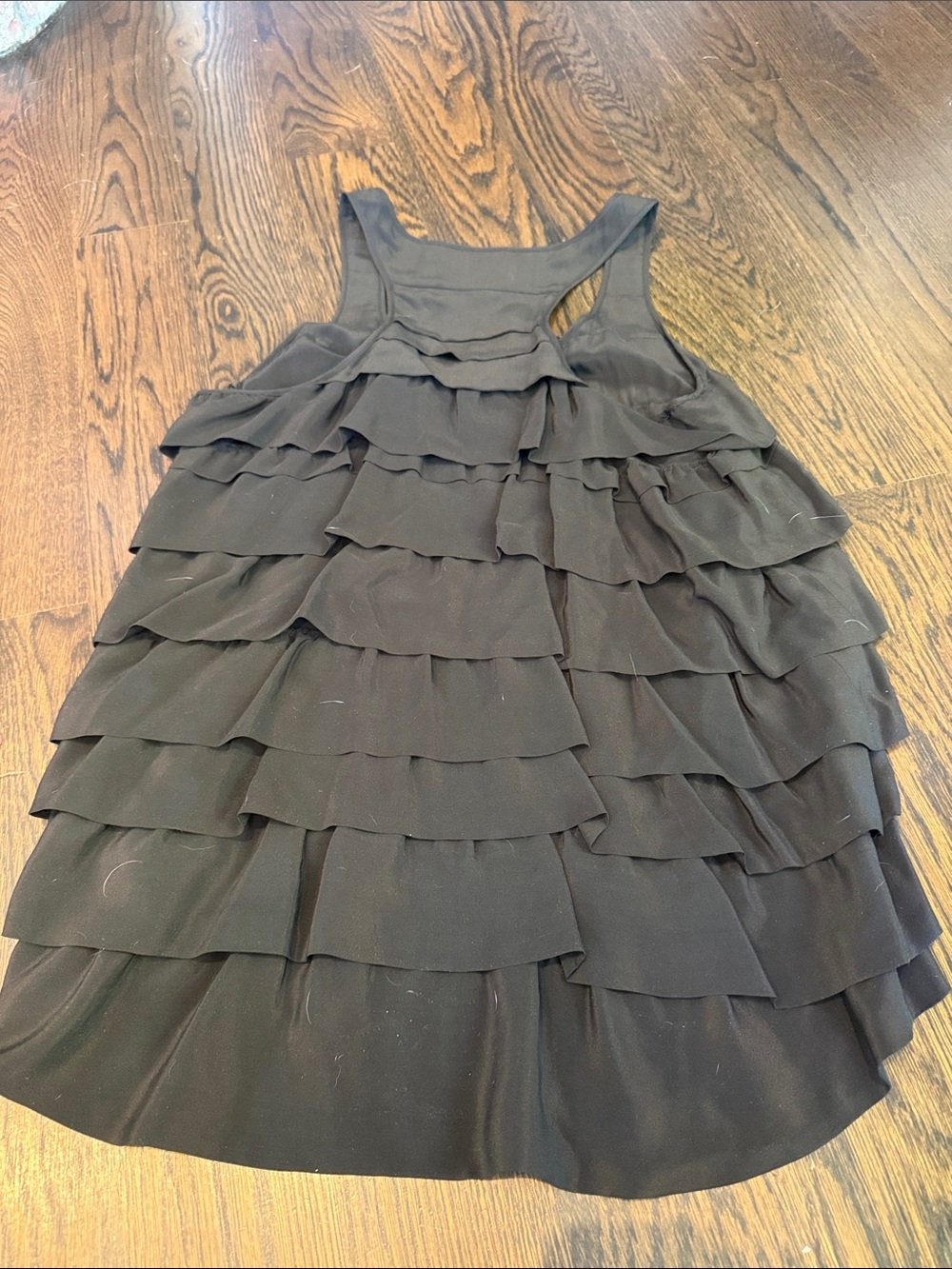Madison Marcus Black Ruffle Racerback Tank - Picture 3 of 4
